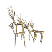 Gazelle or Antelope brass statues