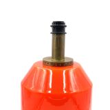 Space Age orange glass table lamp base, Italy 1960s