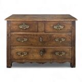 18th century solid walnut chest of drawers