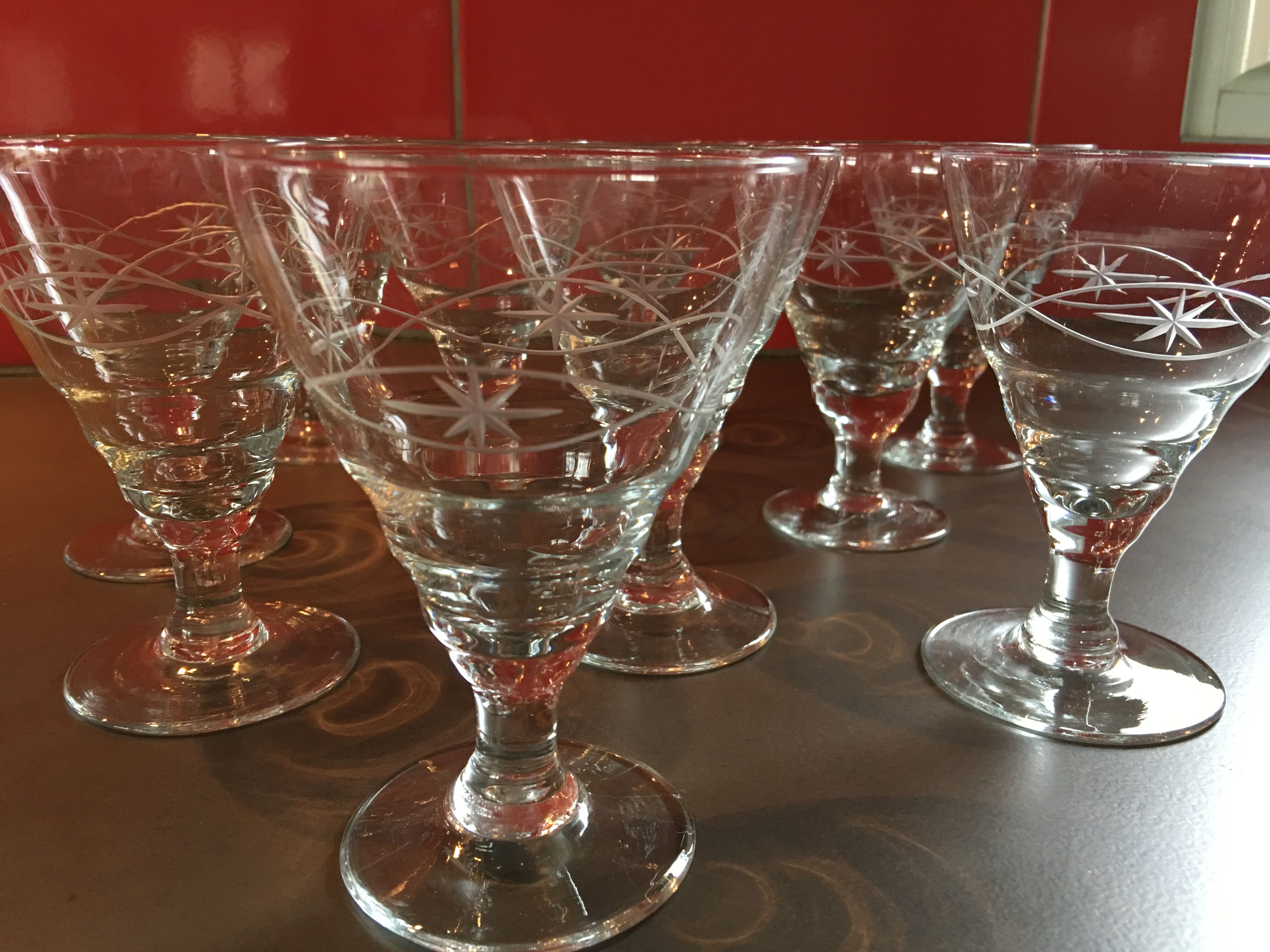 Water glasses 1950 60