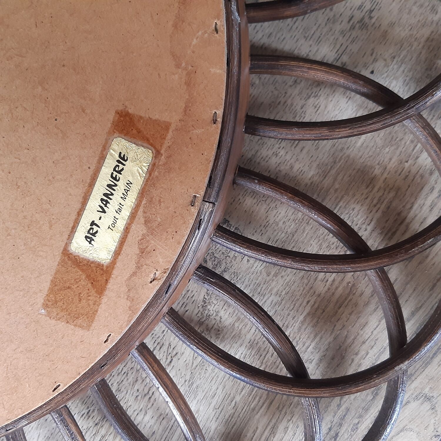 Vintage rattan sun mirror