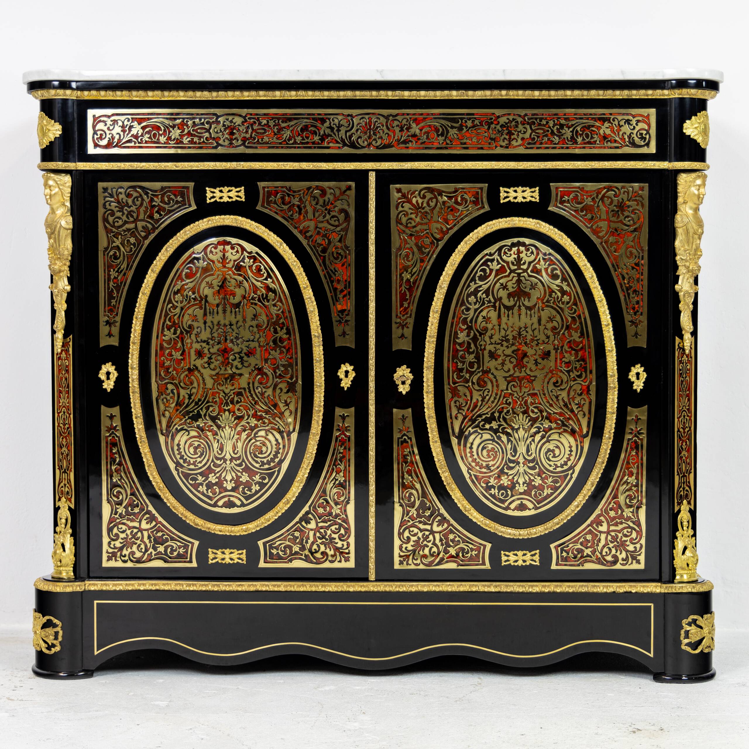 Commode Boulle style Louis XIV en écaille et laiton - XIXe