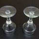 2 verres à pied bistrot verre transparent à facettes