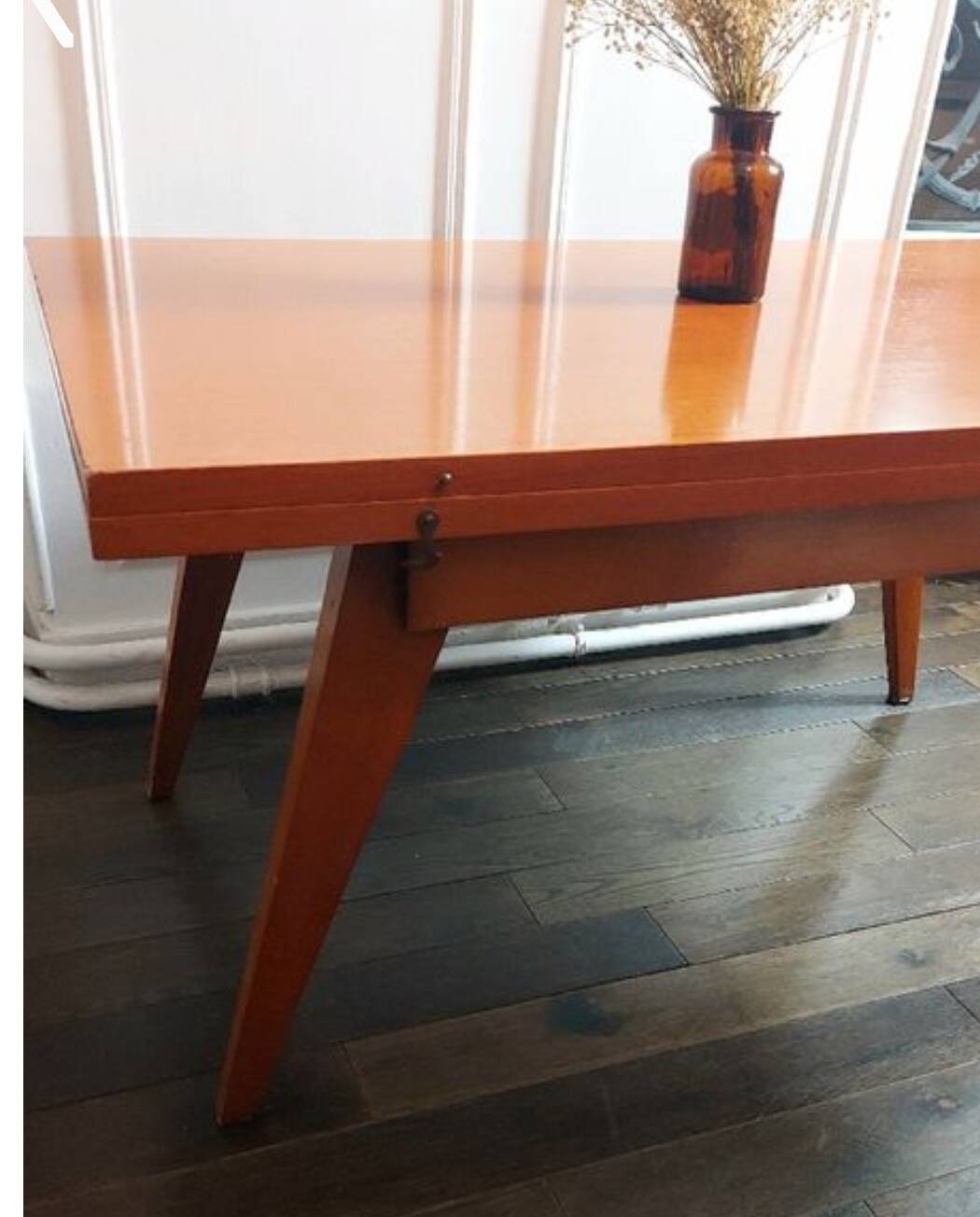 3 in 1 table with adjustable teak portfolio - “Révélation” model by Albert Ducrot - France, 1952