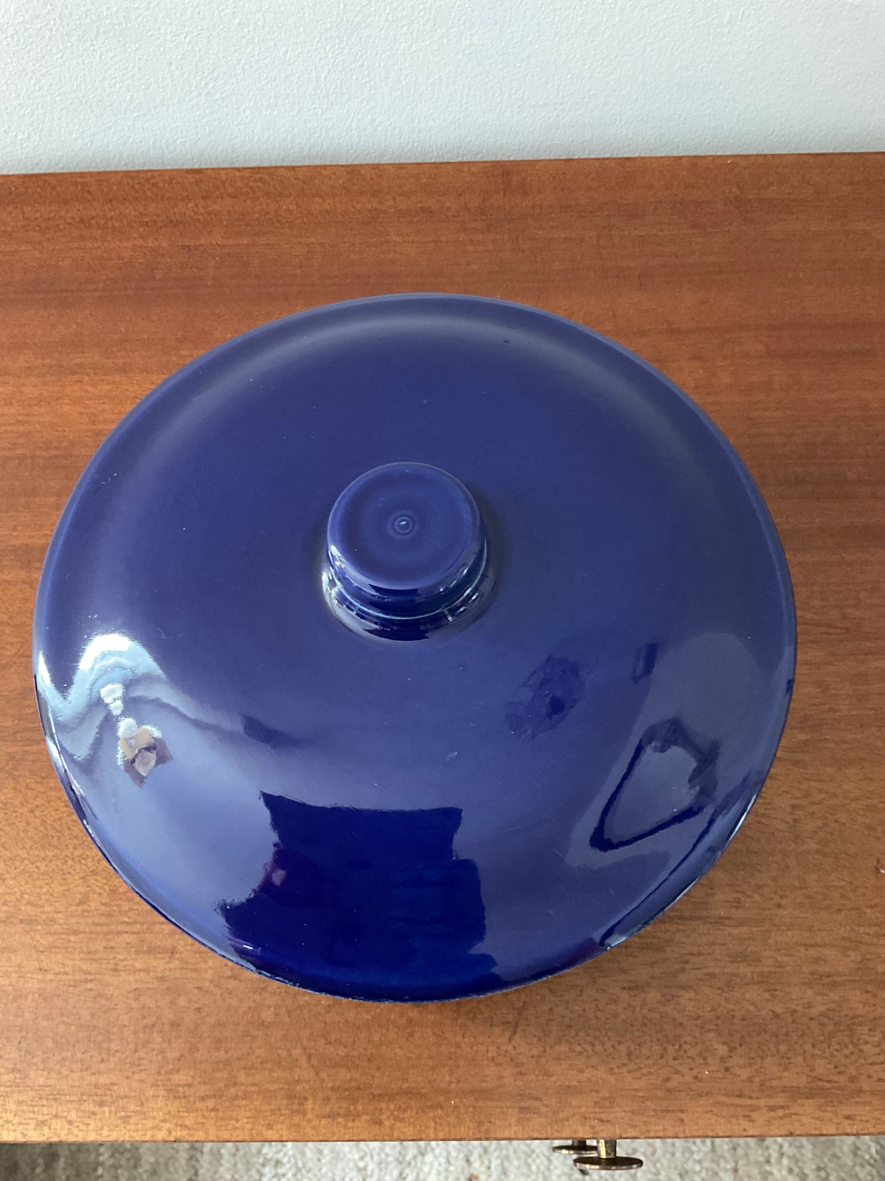 Enamelled ceramic trinket bowl