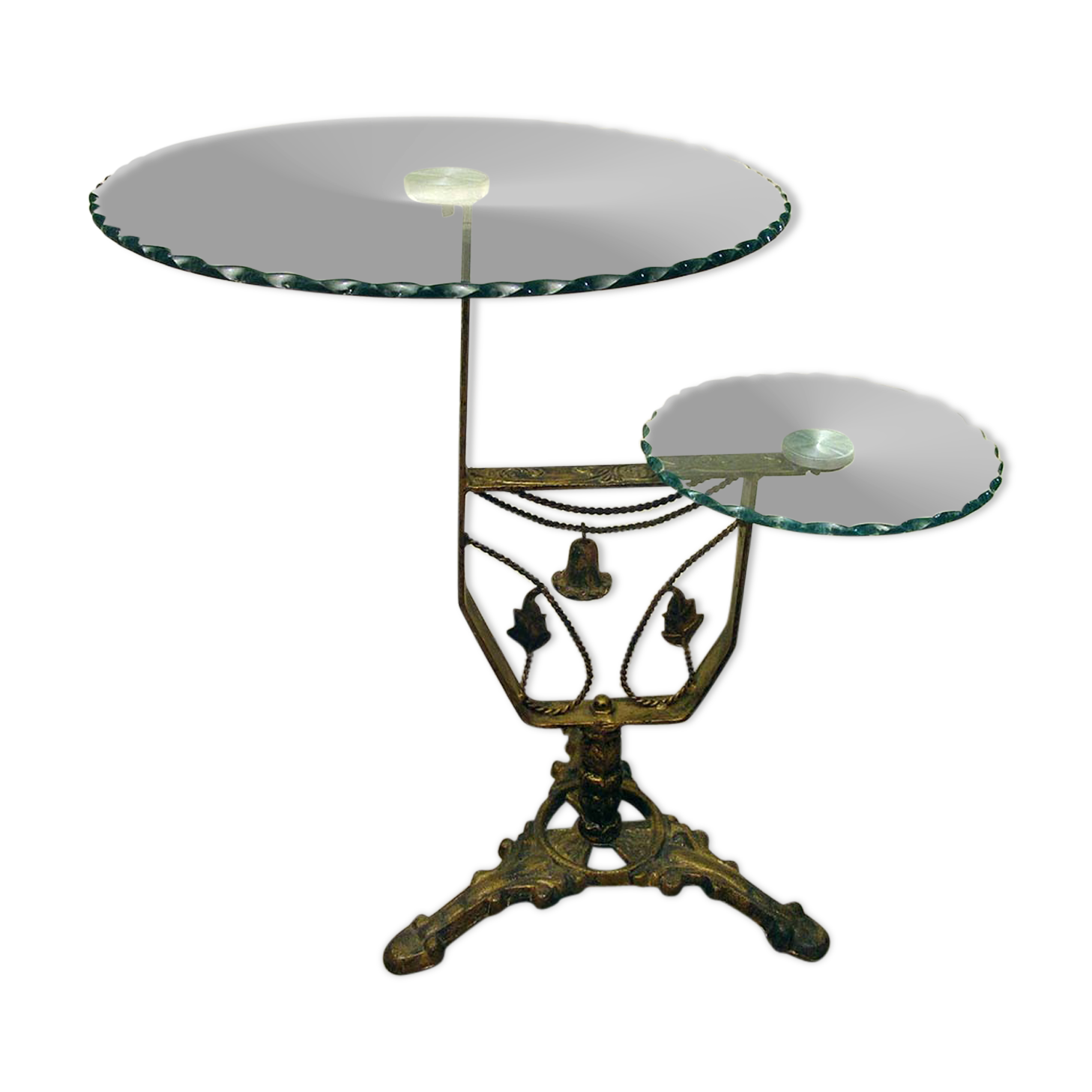 Metal and glass side table