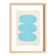 Abstract painting on paper - light blue illustration signed eawy.
