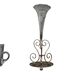 Trumpet vase, Art Nouveau, pressed glass and silver-plated brass, United Kingdom, early 20th century