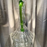 Large soliflore vase with transparent and green handles