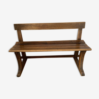 Solid oak school or church bench