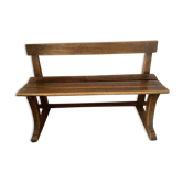 Solid oak school or church bench