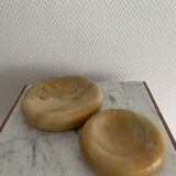 Vintage orange marble ashtray