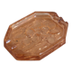 Art Deco style pressed molded glass ashtray, rose décor