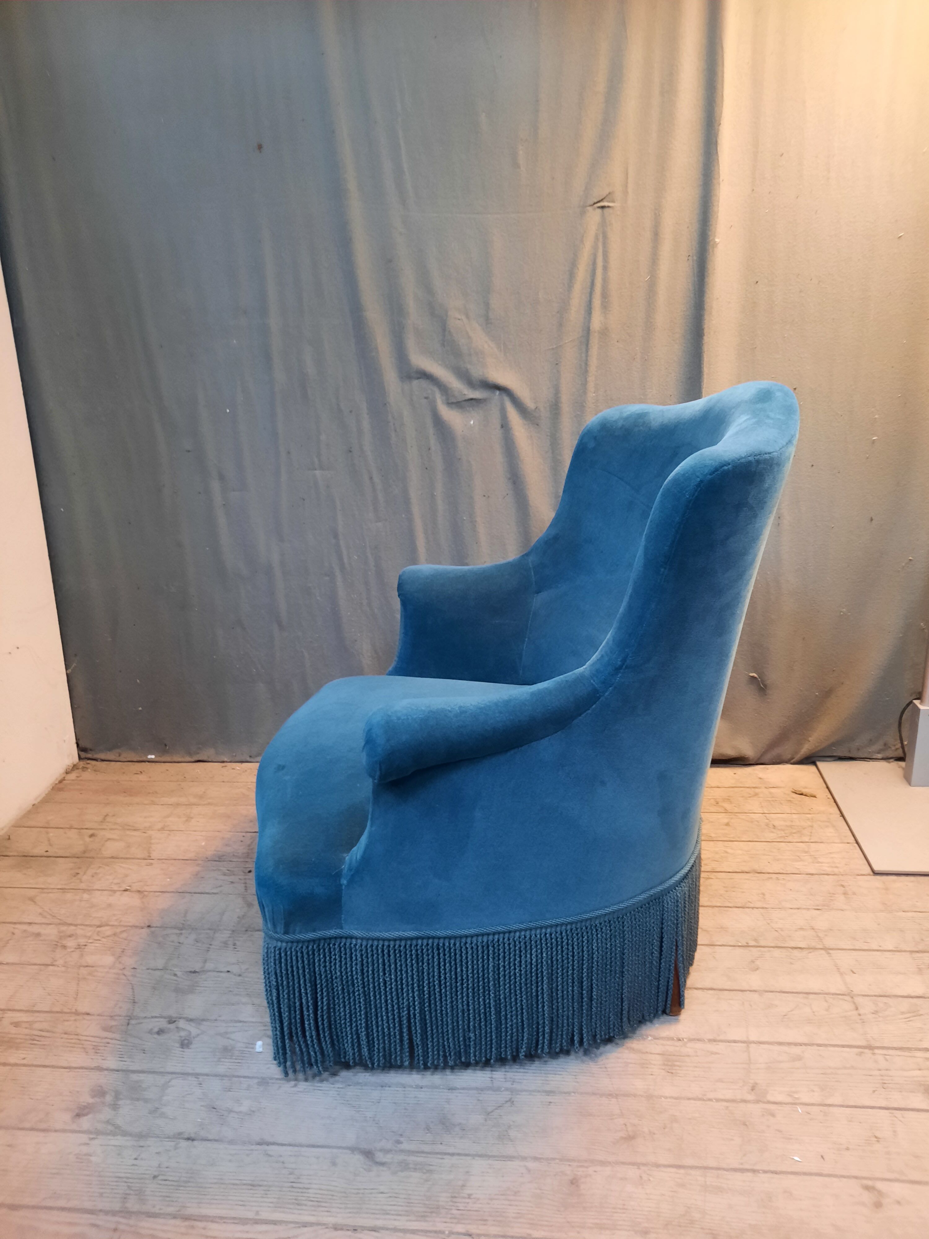Faiteuil crapaud  bleu