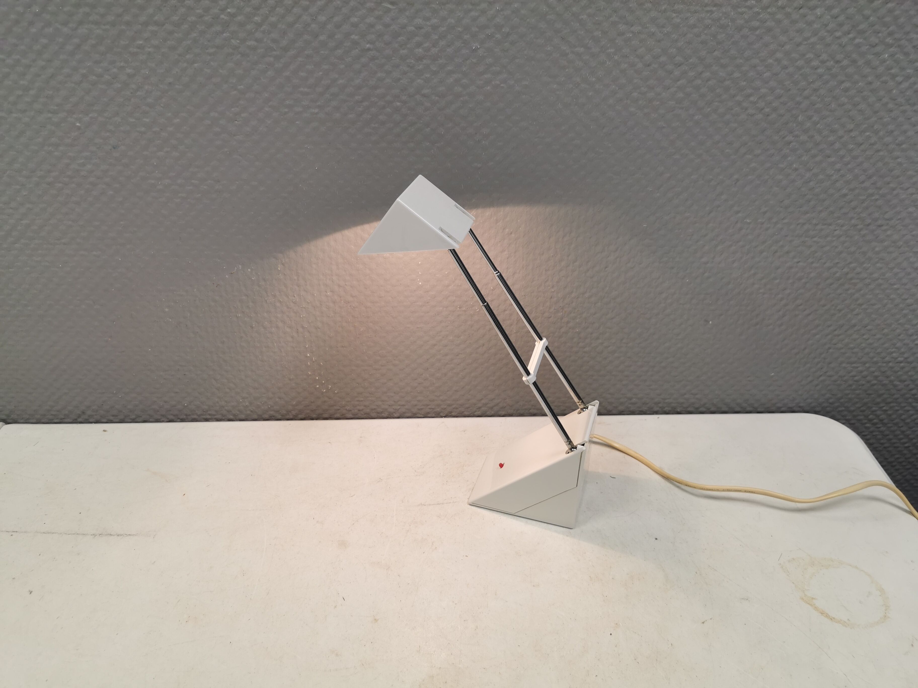 Vintage minimalist white telescopic adjustable lamp from Ikea Sweden 1991