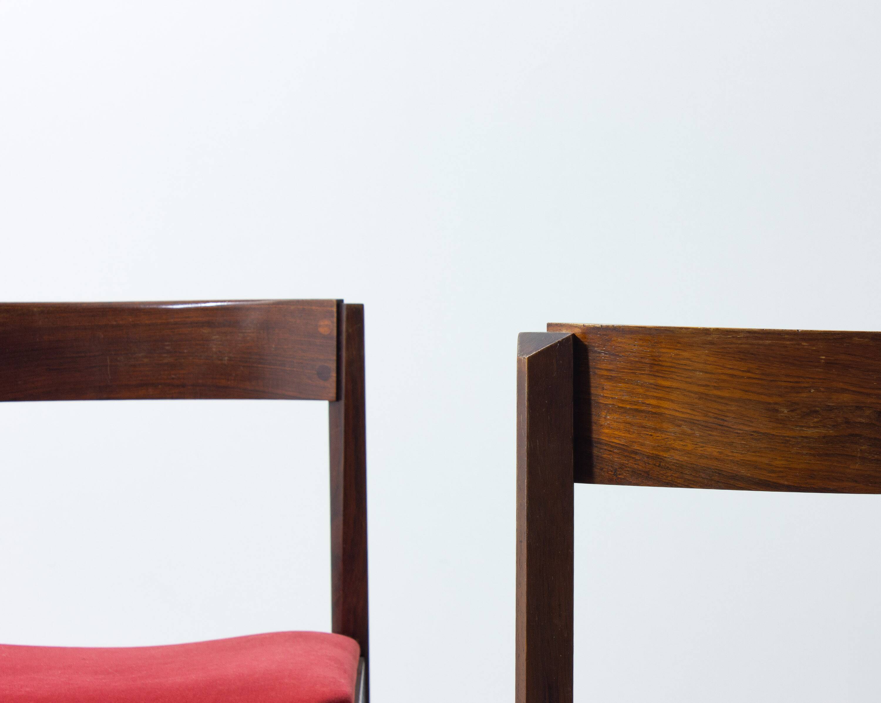 Set of 4 Dino Cavalli dining chairs in rosewood