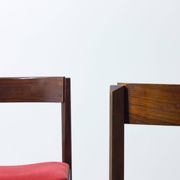 Set of 4 Dino Cavalli dining chairs in rosewood
