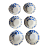 Hollow plates ceranord saint amand blue flower.