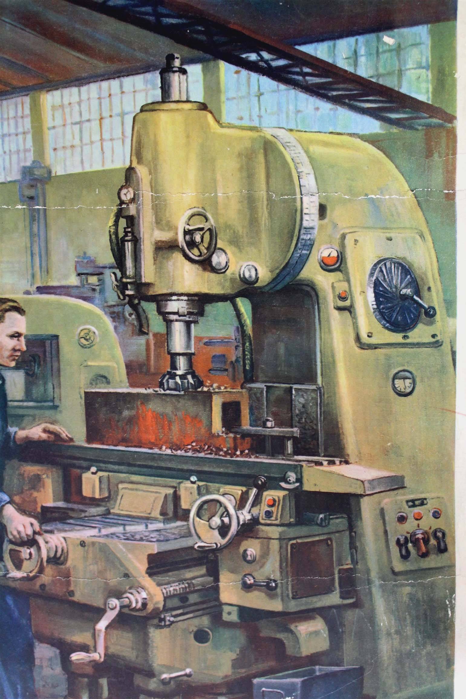 Czech Industrial Poster by Frantisek Bilek, 1950s