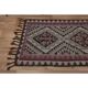 1970s Vintage Turkish Oushak Handmade Wool Cotton Pink Runner Rug 83x276