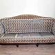 banquette de style Louis XVI vers 1900 tapisserie façon velours de gênes a décors floral