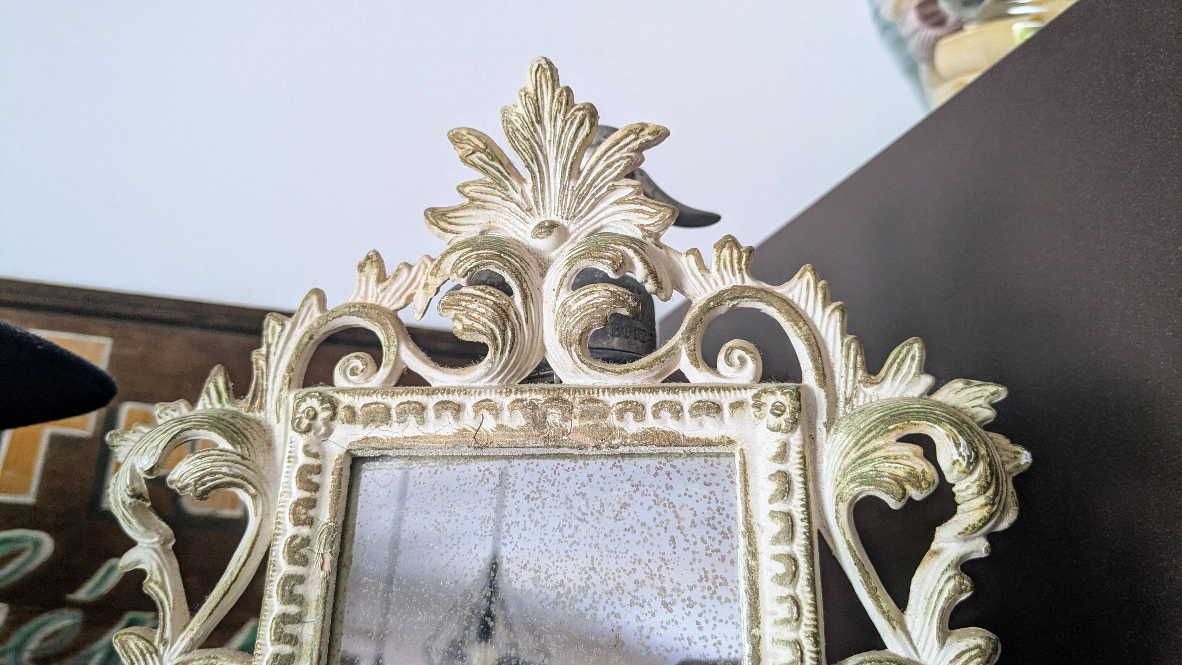 Roberta Wood Baroque Mirror Cimena Torino Italy 29x21 cm