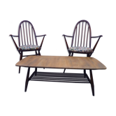 2 Ercol armchairs and coffee table