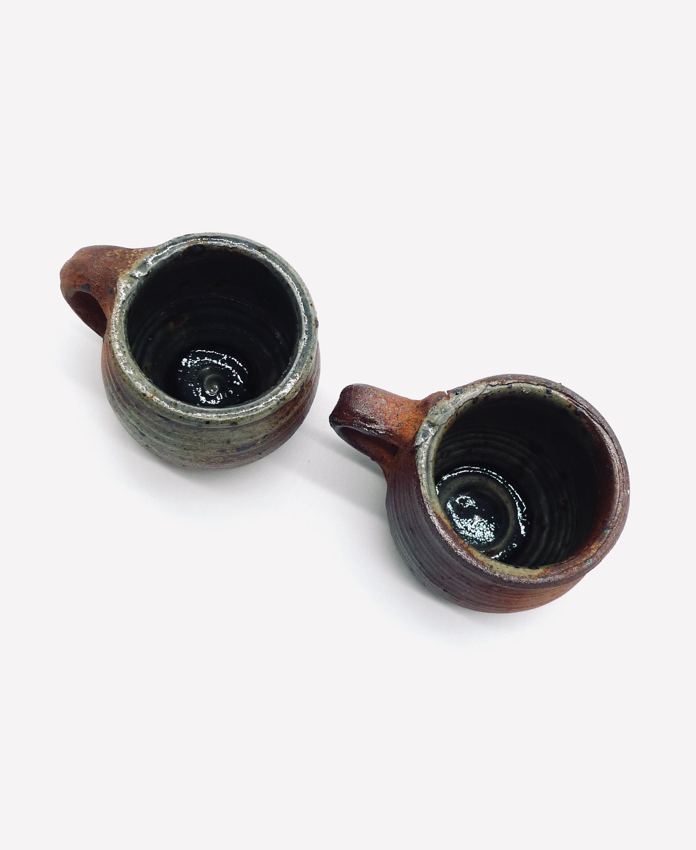 Set of two stoneware cups