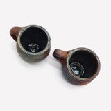 Set of two stoneware cups