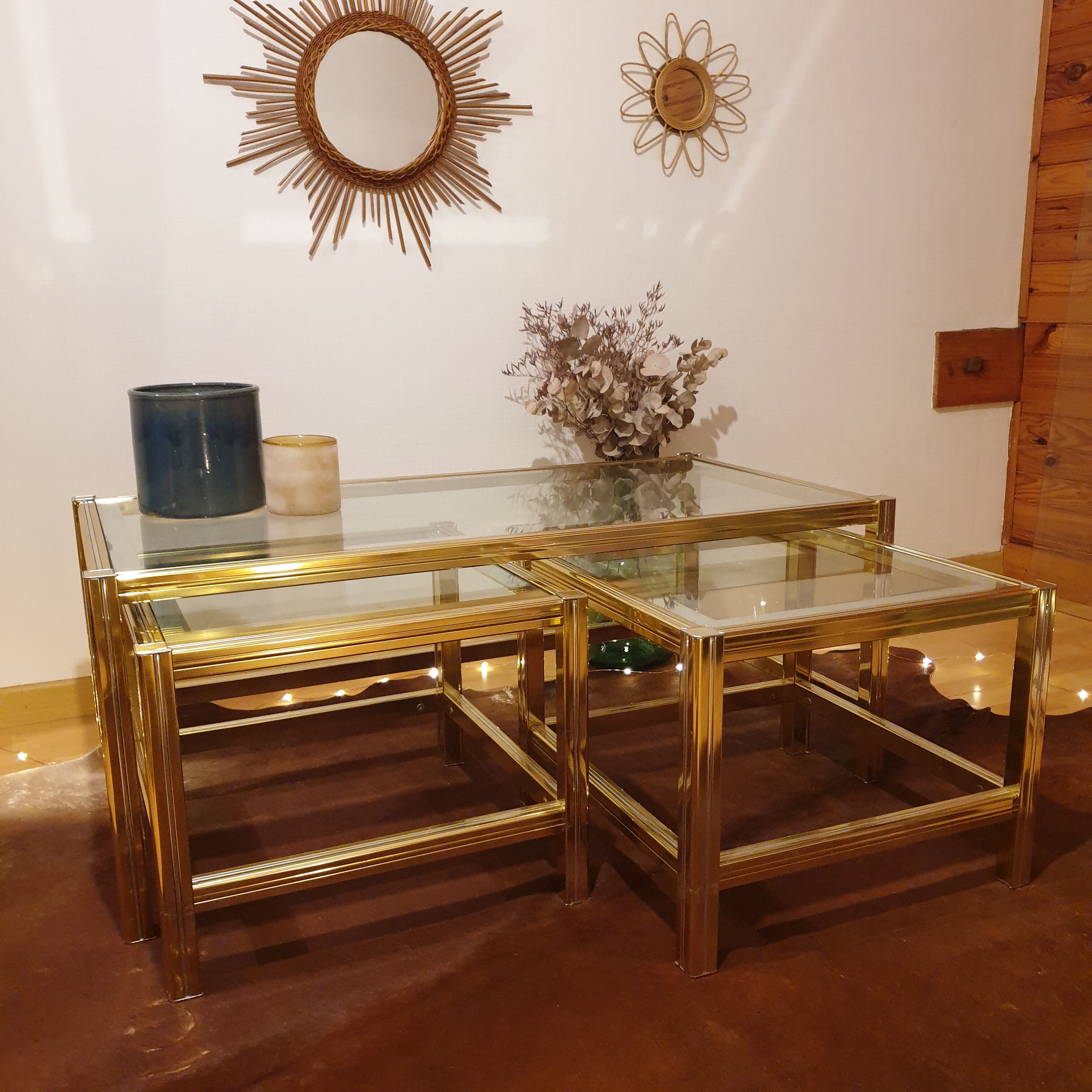 Tables gigognes Rochebobois vintage