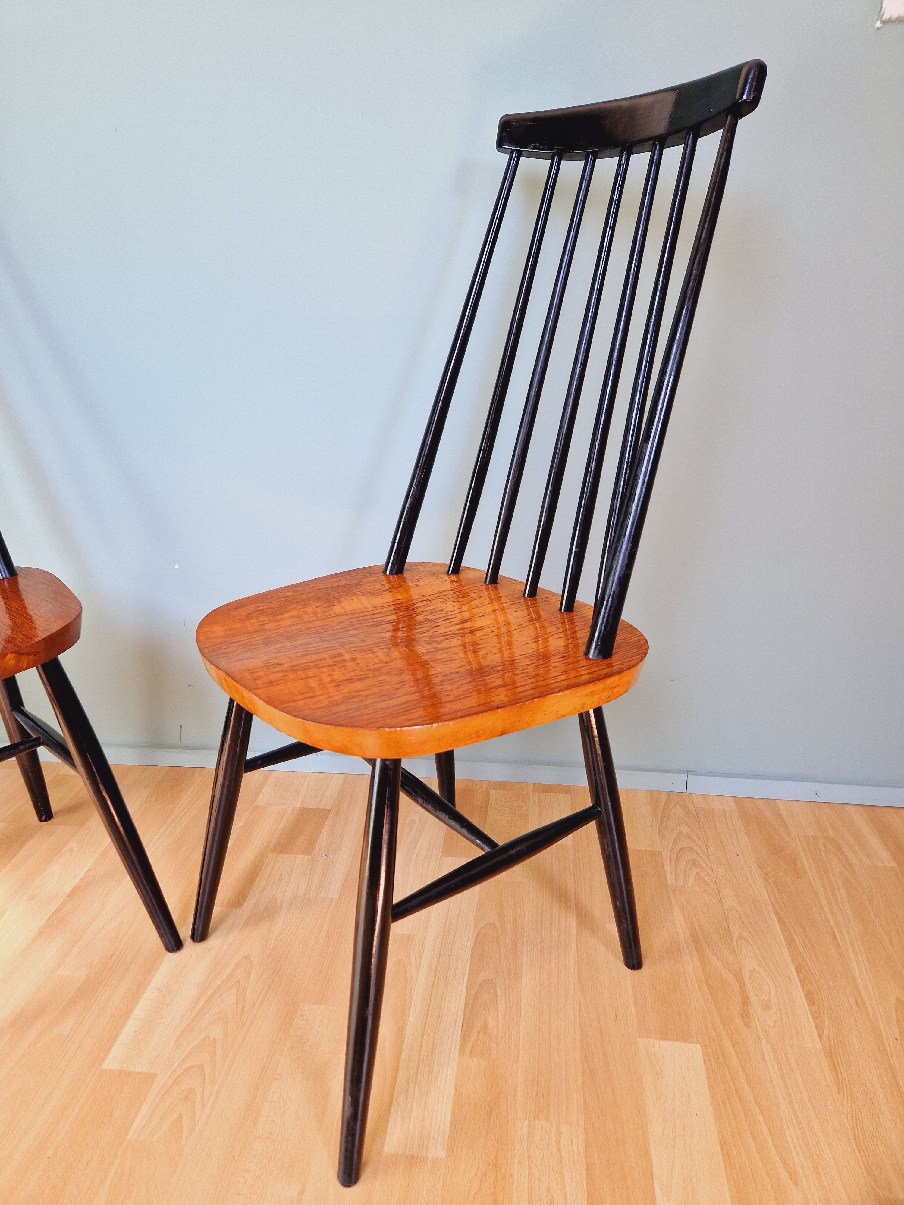 Set of 4 scandinavian teak chairs 60s