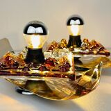 Mid-century Murano wall lamps by Mazzega, Italy 1970, set of 2