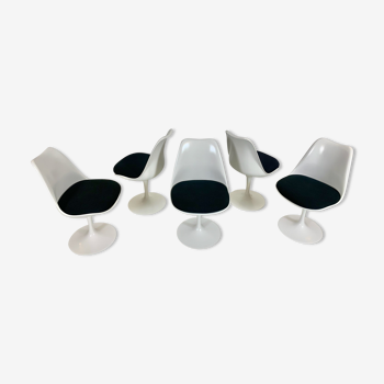 5 chaises Tulip d'Eero Saarinen pour Knoll International