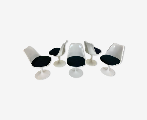 5 chaises Tulip d'Eero Saarinen pour Knoll International