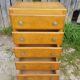 Ancient Commodity 5 Wood Drawers - Vintage 70s Alu Handles