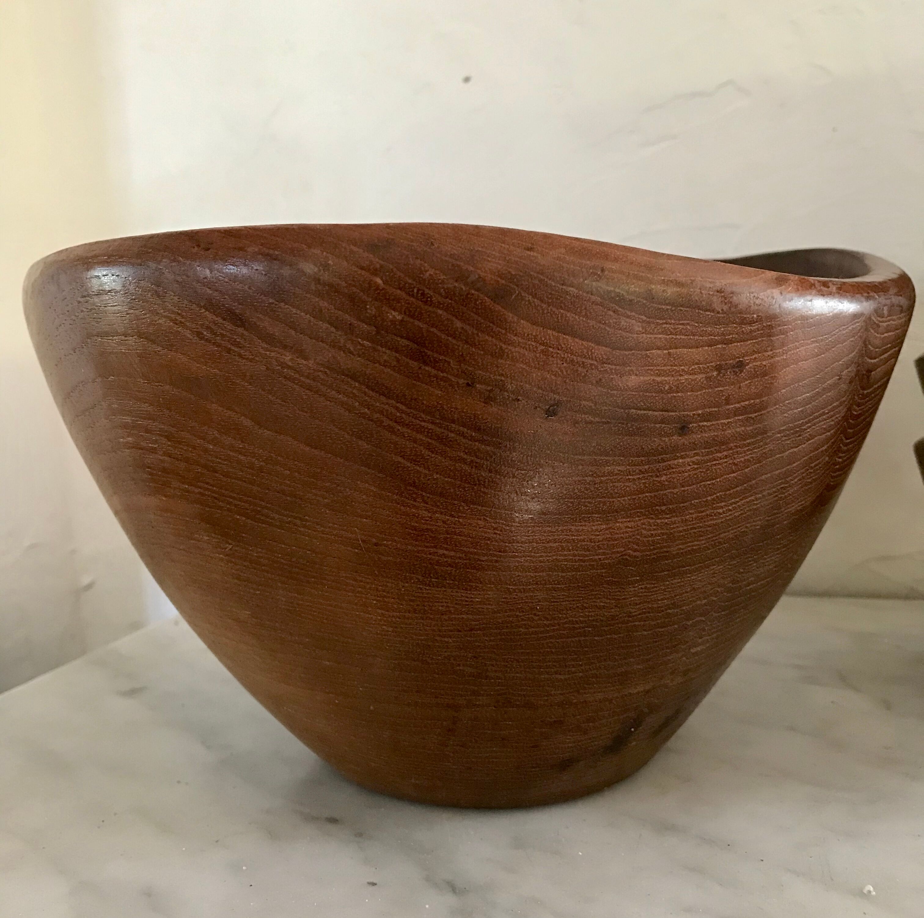 Saladier et ses bols en bois vintage