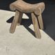 Four-legged stool in antique teak from Indonesia H 50 L 52