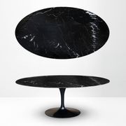 Original knoll tulip dining table 244x137 nero marquina like new!! saarinen