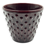 Burgundy ceramic planter