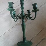 Antique green wrought iron chandelier