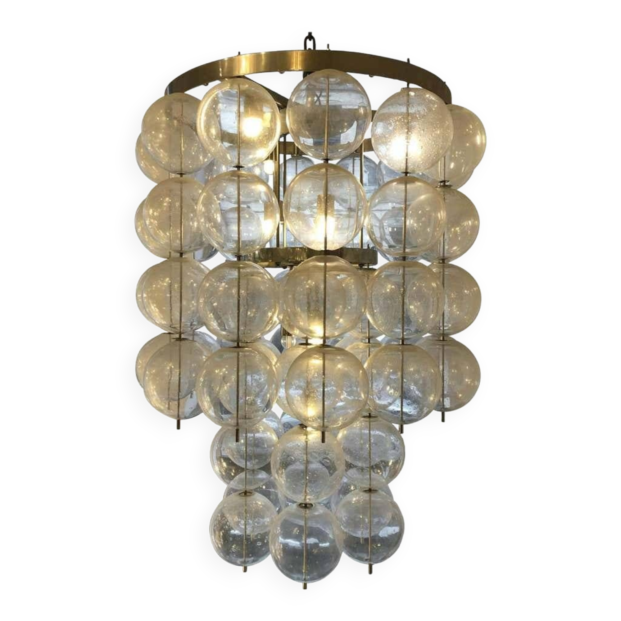 Big Glass Ceiling Light, Czceh c.1960
