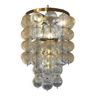 Big Glass Ceiling Light, Czceh c.1960