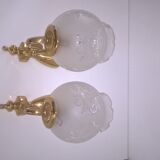 Art deco wall sconces in brass