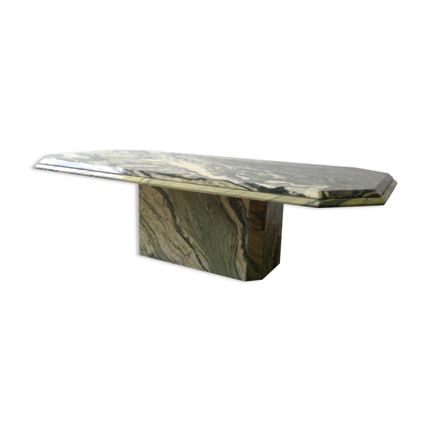 Rectangular vintage marble coffee table italy 1970