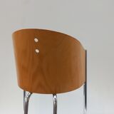 Chaise années 80 bois moulé