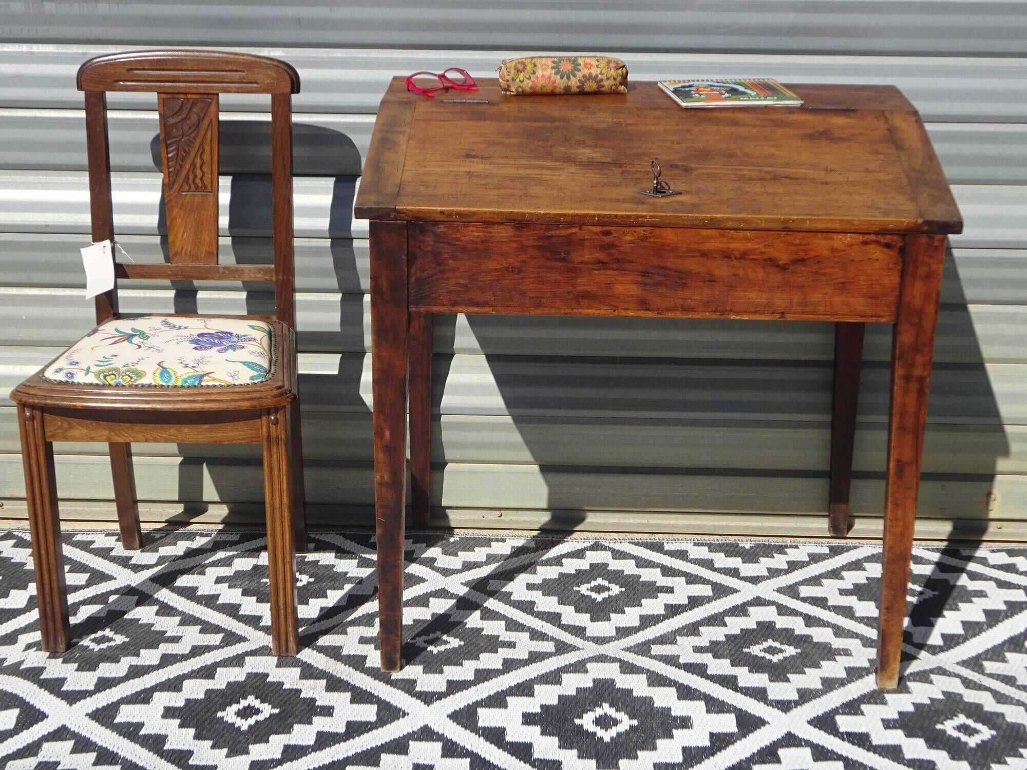 vintage desk with storage