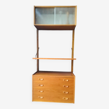 Vintage shelf unit wall unit Preben Sorensen, Denmark 1960s