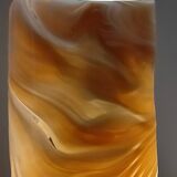 Orange Murano Glass and Brass Pendant by La Murrina, Italy, 1980s