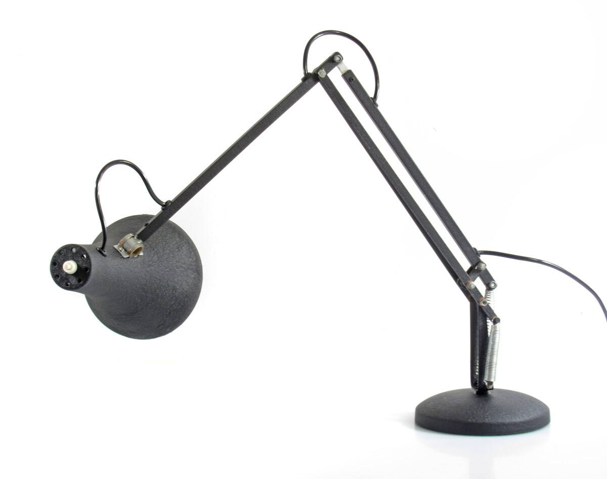 Adjustable vintage Anglepoise desk lamp – Black with rare textured finish