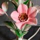 Bouquet lamp to table in vintage painted sheet vinyl lampshade